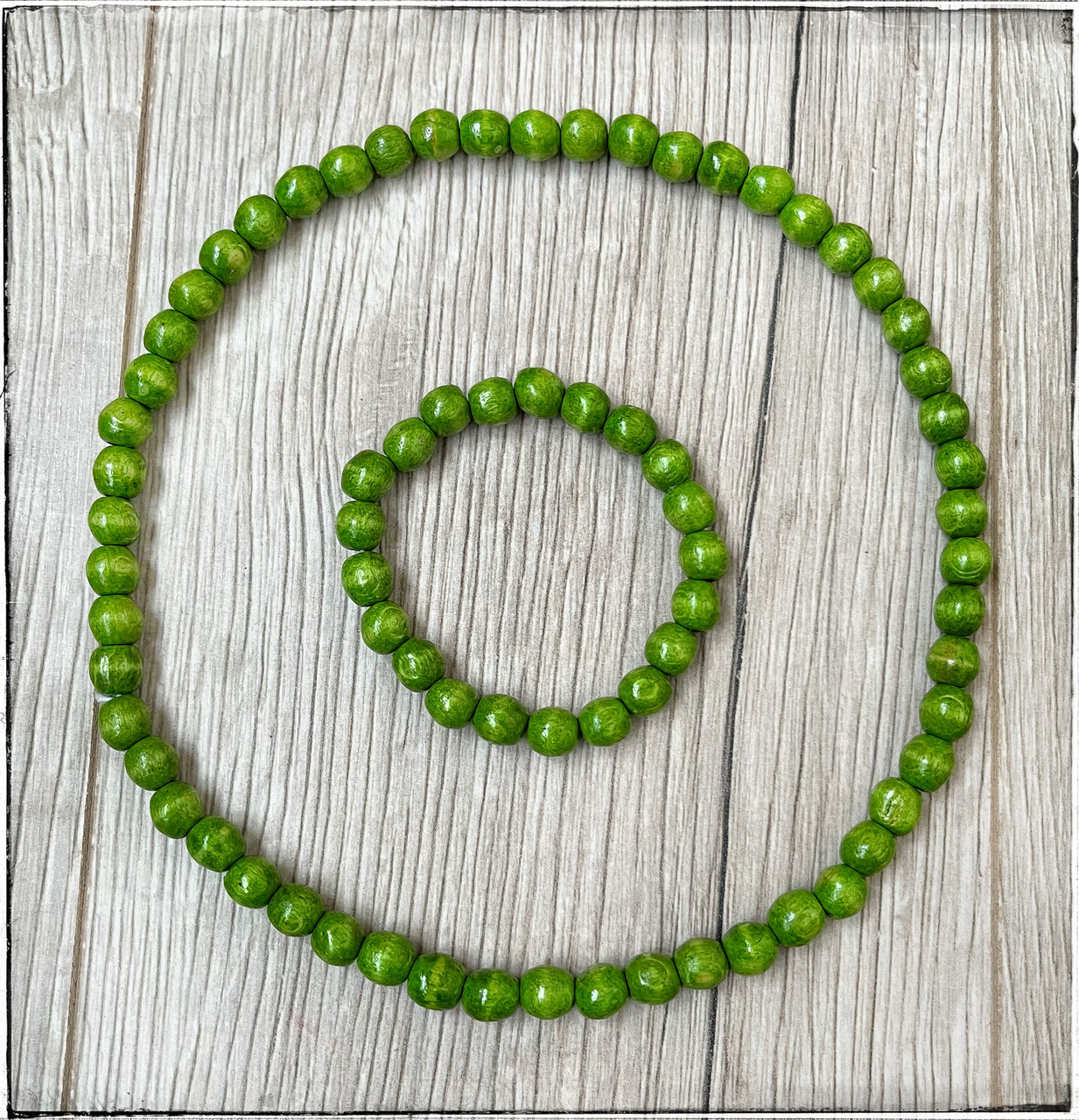 Набір намисто та браслет Горобина світло-зелений, фото 1