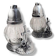 Лампада свічка прозорі круглі з хрестом 36 години, фото 3