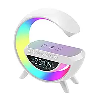 Настольная смарт лампа-ночник с беспроводной зарядкой и Bluetooth-колонкой G-SmartLED RGB Night Light 3401