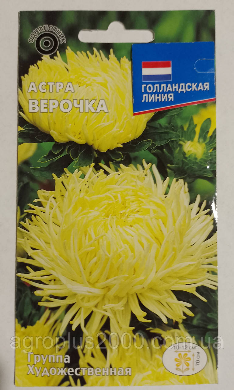 Насіння Астра художня Вєрочка 0,2 грама