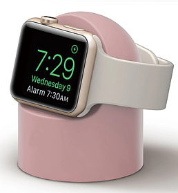 Силіконова підставка-тримач для смарт-годинника зарядного пристрою рожева Apple Watch iWatch