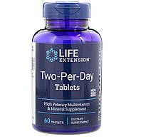 Мультивитамины Two-Per-Day Tablets Life Extension 60 таблеток