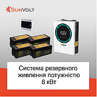 Резервное питание мощностью 8кВт Atlas 8KW-48V+АКБ ABT-100Аh/12V GEL