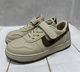 Дитячі кросівки аналог Nike Air Force  найк аїр форс 36 22.0 см  бежеві, фото 5