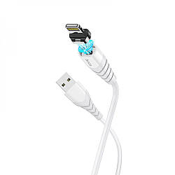 Кабель USB Hoco X63 Racer magnetic Lightning Колір Бiлий 6931474751904