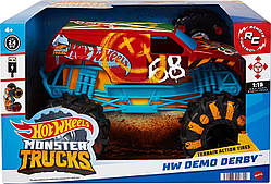 Машинка на радіокеруванні Hot Wheels RC Monster Trucks Demo Derby Монстр-трак всюдихід Хот Вілс Демо Дербі 1:15