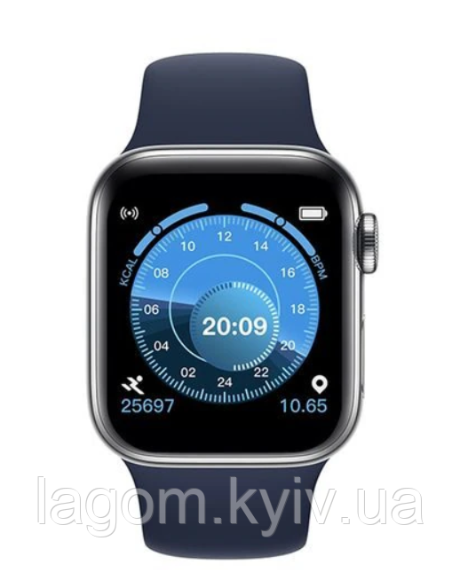 Смарт-годинник Smart Watch Bluetooth для Apple і Android синій розумний годинник, фітнес трекер