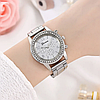 Подарунковий жіночий набір наручний кварцовий годинник Geneva ланцюжок з кулоном, браслет, сережки і каблучка, фото 3