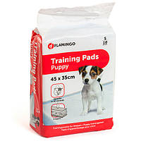 Одноразовая пеленка для щенков Flamingo Training Pads Puppy S 45х35 см 10 шт Белый (5415245147406)