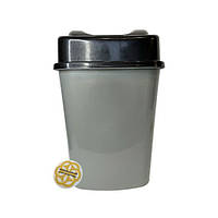 Пластиковый бак для мусора 60Л, крышка с отверстием, серый SNMZ