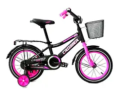 Дитячий велосипед Crosser Rocky 14" (різні кольори) Чорно-рожевий