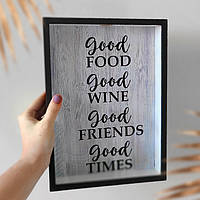 Копилка для винных пробок Good food, wine, friends, times Вівек