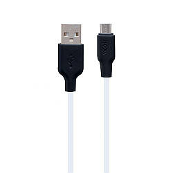 Кабель USB Hoco X21 Plus Silicone Micro Колір Чорно-Білий 6931474711861