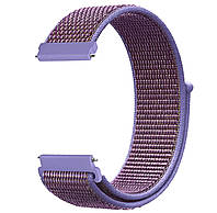 Ремешок нейлоновый на липучке для смарт-часов BeWatch Универсальный 22 мм Сиреневый (1021332.2)