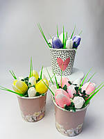 Букет цветов, ручная работа, 8 марта, 14 февраля, подарок, композиція, декор, интерьер, для девочки, дочка