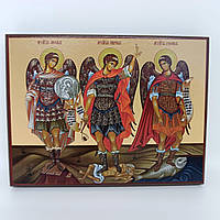 Икона Архангелы Михаил, Гавриил и Рафаил 16х12см