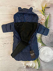 Дитячий демісезонний комбінезон для новонародженого 0-6 місяців весняний осінній комбінезон на виписку з пологового будинку, фото 3