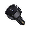 Автомобільний зарядний пристрій Baseus Enjoyment Pro U+Retractable Type-C Cable 60 W Black (CCTXP-UC), фото 3
