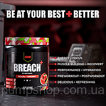 Амінокислоти BCAA  Redcon1 BREACH+ ENERGY 30 порц. ( смак тигряча кров ), фото 2