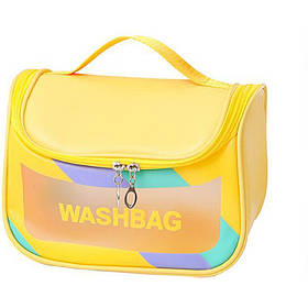 Жіноча водонепроникна барвиста сумка-косметичка WASHBAG жовтий кейс для косметики, дорожня сумочка