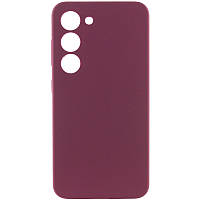 Чохол Silicone Cover Lakshmi Full Camera (AAA) Samsung Galaxy S23+, Бордовий / Plum