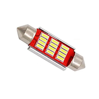 Лампа в автомобиль LED C5W C10W 36mm 12 SMD 4014 с обманкой Canbus белый