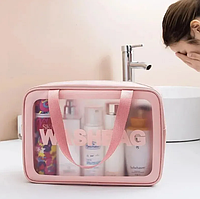 Женская водонепроницаемая сумка-косметичка WASHBAG large розовый кейс для аксессуаров, дорожная сумочка