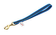 BENDE Прогумований міцний повідець-водилка з петлею 30 см синій для дресирування собак (170422)