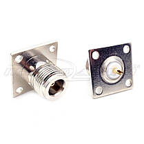 Роз'єм гніздо N монтажне, кріплення на 4 гвинти, фото 3