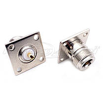 Роз'єм гніздо N монтажне, кріплення на 4 гвинти, фото 4