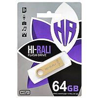 Флеш-накопитель 64GB Hi-Rali Shuttle series Gold
