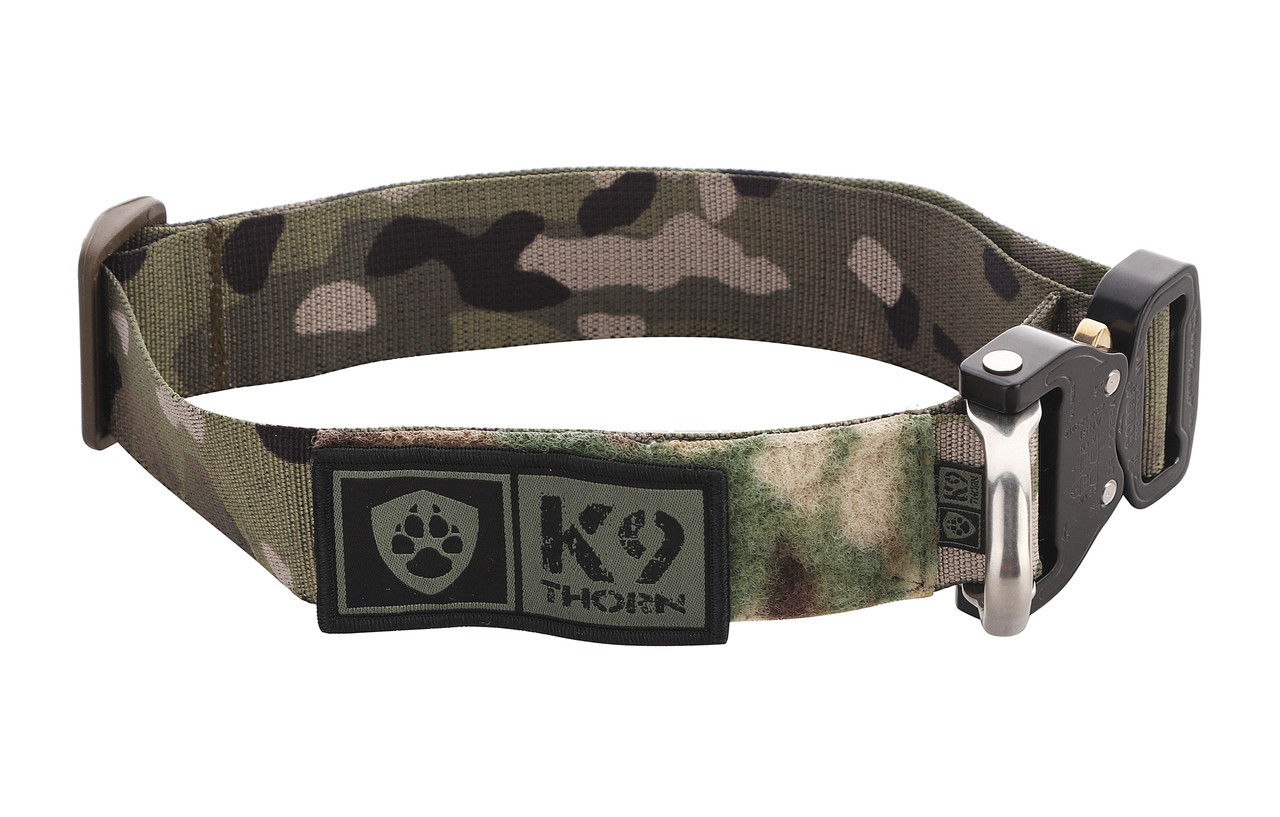 K9 THORN Тактичний міцний нашийник для собак COBRA DELTA CAMO 38мм L 45-55 см камуфляж (0022-22L), фото 1
