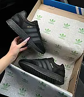 Кроссовки Originals Iniki Fleece Termo All Black Grey Stripes Хит!