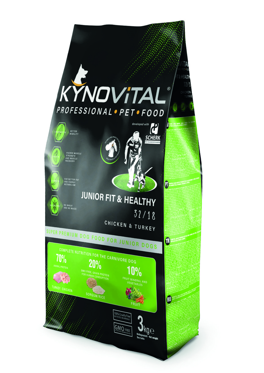 Kynovital Junior Fit & Healthy 32/18 Корм супер преміум для цуценят та молодих собак з підвищеною активністю 3 кг