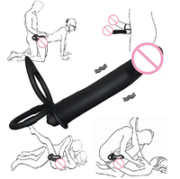 Анальні секс іграшки Насадка на пеніс для подвійного проникнення з вібрацією Анальний вібратор на член