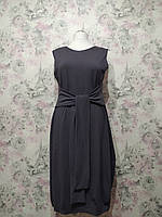 Платье - сарафан с поясом женское бохо летнее трикотажное повседневное серый 52