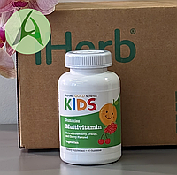 California Gold Nutrition, поливитамины для детей, с ягодным и фруктовым вкусами, 60 жевательных таблеток