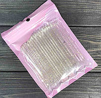 Апельсинові палички для манікюру та педикюру 9.5 см 50 шт. пластик з блискіткою Crystal