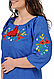 Жіноча сукня-вишиванка Маки (колір джинс), размеры 42,44,46,48,50,52,54,56,58,60, фото 4