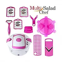 Овощерезка Multi Salad Chef 13 в 1 Ручная овощерезка с контейнером Мультислайсер для овощей