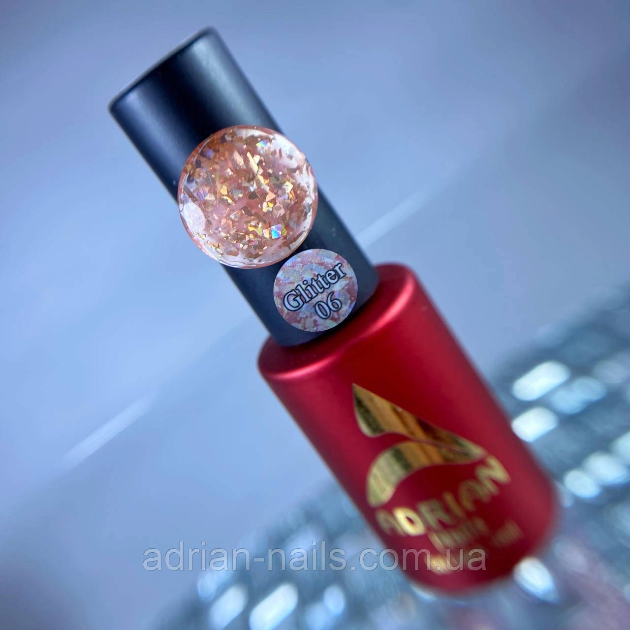 Гель-лак GLITTER #06- Adrian Nails, фото 1