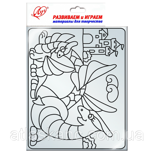 Трафарет Вітражний — рельєфний Дракончики 22С1406-08