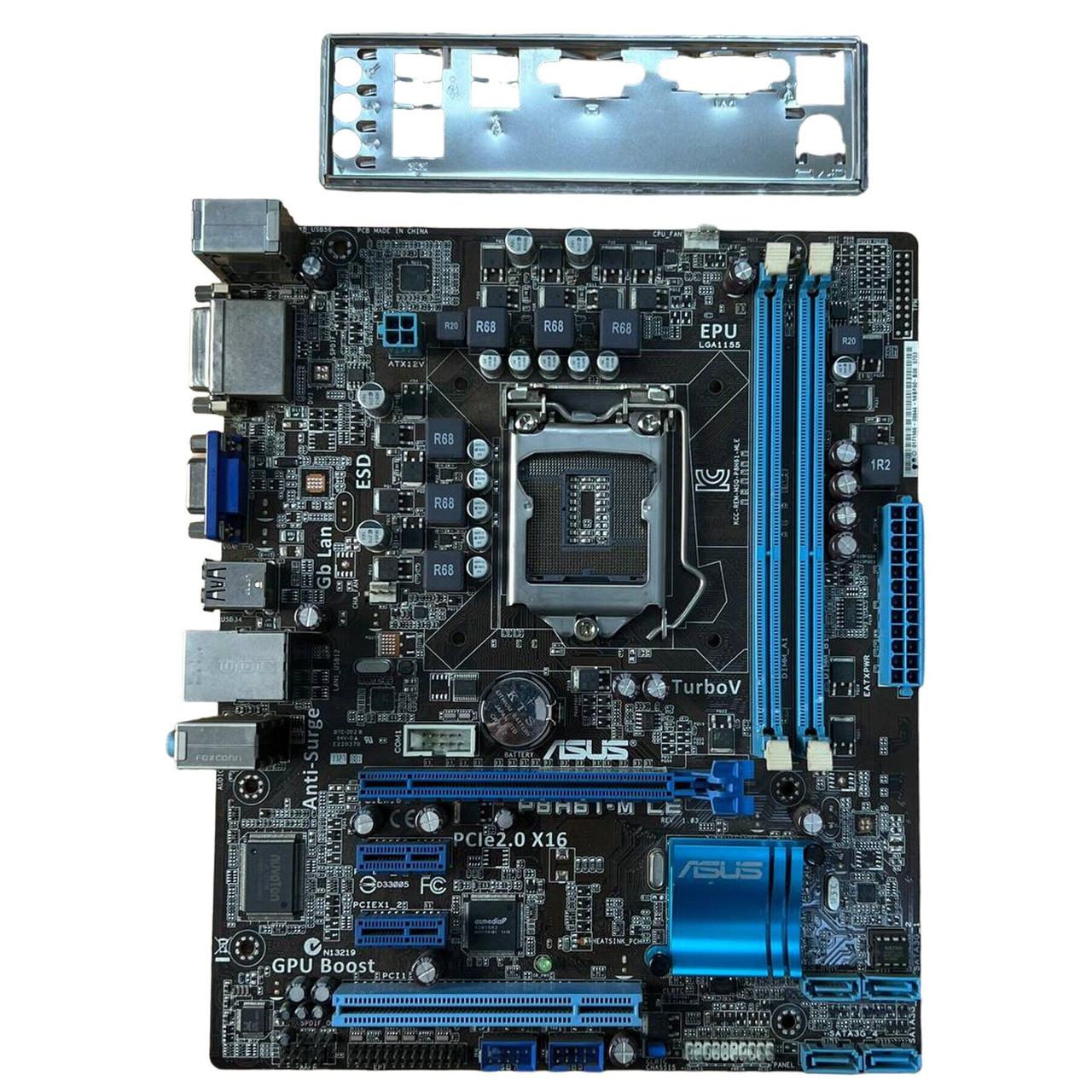 Материнська плата Asus P8H61-M LE / Socket LGA 1155 / Задня заглушка