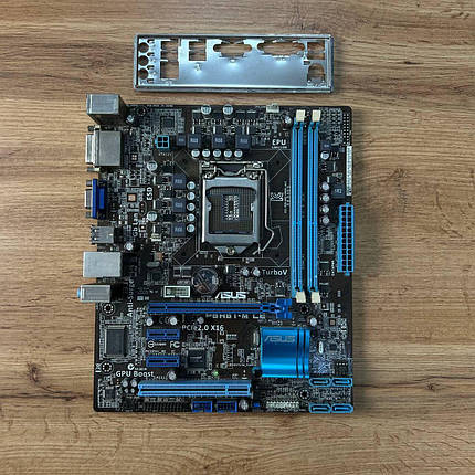 Материнська плата Asus P8H61-M LE / Socket LGA 1155 / Задня заглушка, фото 3