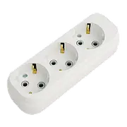 Колодка із заземленням 3-а біла GISelt GMGP-131