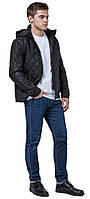 Осінньо-весняна молодіжна куртка чорна чоловіча модель 2072