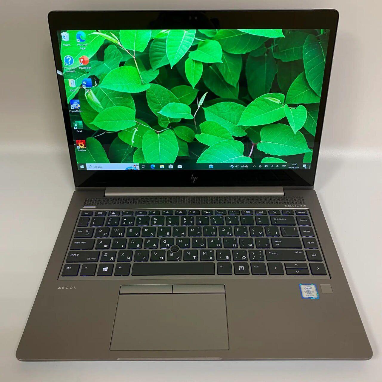 Б/в Ультрабук Б-клас HP Zbook 14u g5 14" 1920x1080 Сенсорний| Core i7-8650U| 16 GB RAM| 256 GB SSD| UHD 620