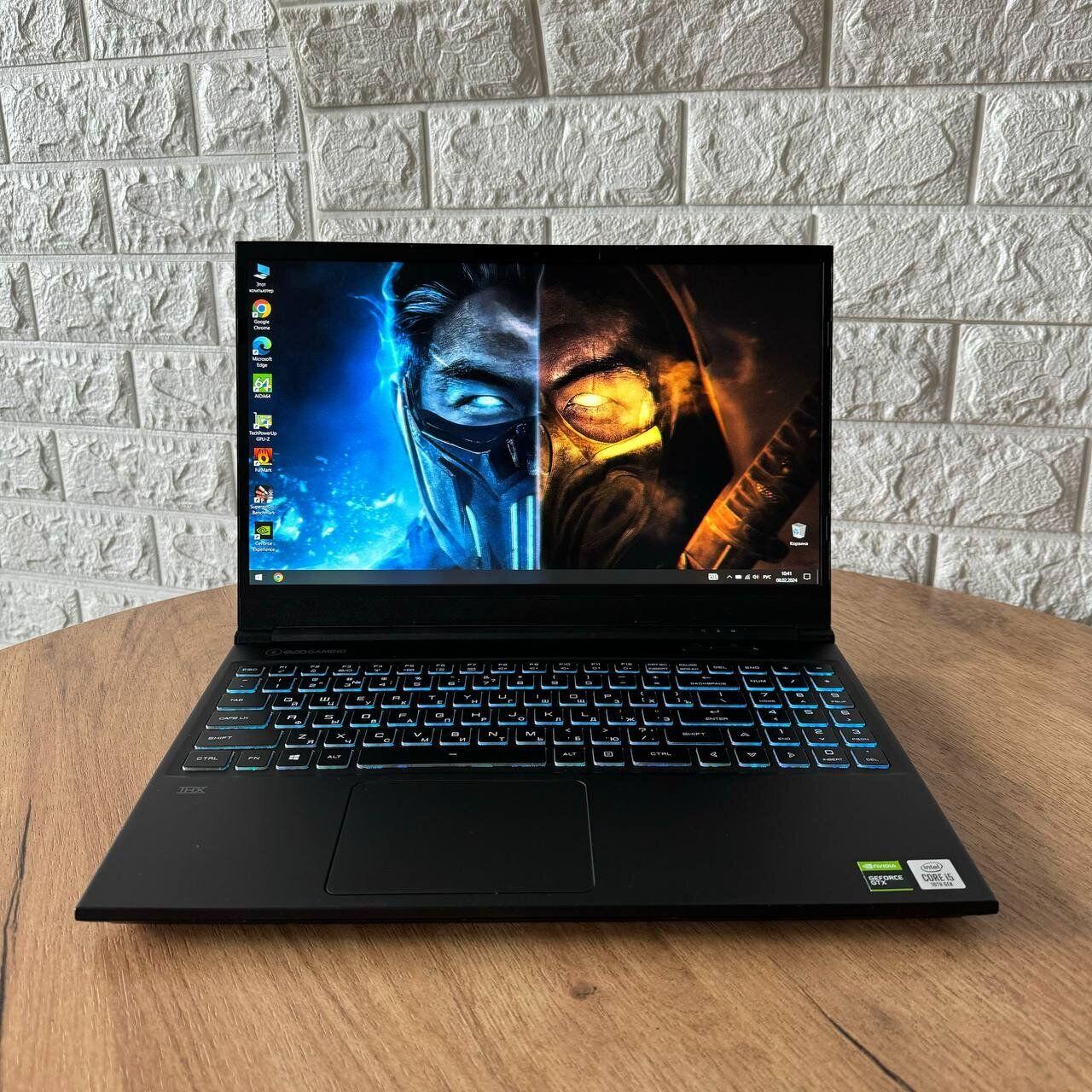 Б/в Ігровий ноутбук Evoo Gaming Laptop 15 EG-LP10-BK 15.6" 1920x1080| i5-10300H| 16GB RAM| 256GB SSD| GTX 1650 4GB