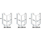 Душова кабіна Rea Madox U 90x90 безпечне скло, прозоре (REA-K4527), фото 3