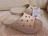 Crocs Platform slide бежеві шльопанці крокс., фото 6
